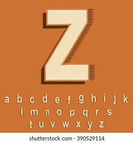 High quality Vector Vintage/Retro Font, EPS 10