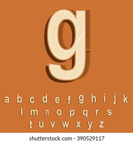 High quality Vector Vintage/Retro Font, EPS 10