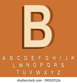 High quality Vector Vintage/Retro Font, EPS 10