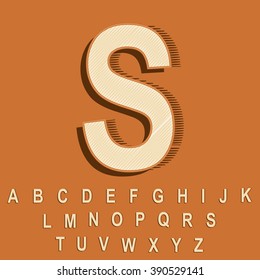 High quality Vector Vintage/Retro Font, EPS 10