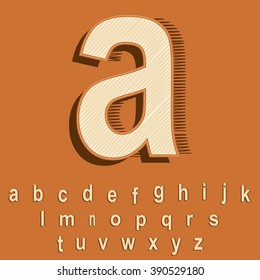 High quality Vector Vintage/Retro Font, EPS 10