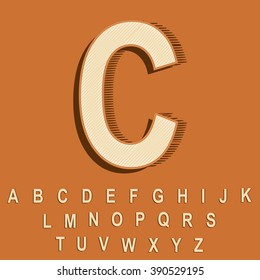 High quality Vector Vintage/Retro Font, EPS 10
