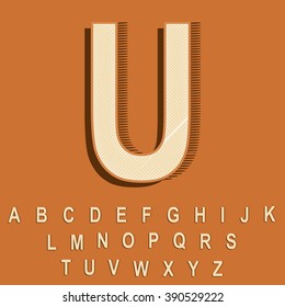 High quality Vector Vintage/Retro Font, EPS 10