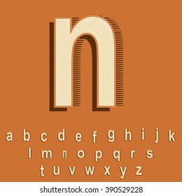 High quality Vector Vintage/Retro Font, EPS 10