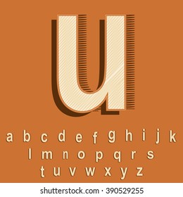 High quality Vector Vintage/Retro Font, EPS 10