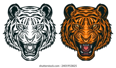 High quality vectors | Vector illustration of a tiger, the object can be changed according to needs.