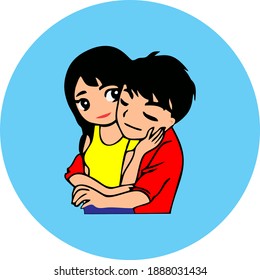 Vectores de alta calidad de pareja joven muy afectuosa