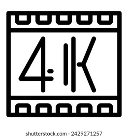 Vector de contorno de icono de cámara de vídeo de alta calidad. Gadget de acción de contenido. Capturar herramienta de videocámara