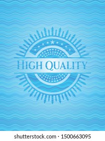 High Quality water style emblem. Vector Illustration. Detailed.