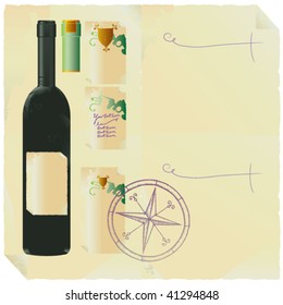High quality wine origin certificate green