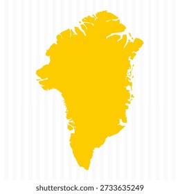 High Quality Yellow Greenland Map