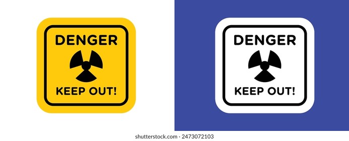 High Radiation Warning Sign Secure Hazardous Areas with Safety Notices