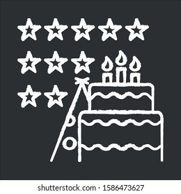 High Rating Chalk Icon. Consumer Review, Opinion. Testimonial. Customer Satisfaction. Event Evaluation Survey. Positive Feedback. Data Collection. Isolated Vector Chalkboard Illustration