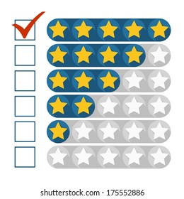 High rating concept, vector illustration