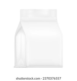 Alta realismo en la limpieza de la bolsa de bolsitas. Ilustración vectorial aislada en fondo blanco. Vista frontal. Puede utilizarse para la plantilla su diseño, presentación, promoción y publicidad. EPS10.	
