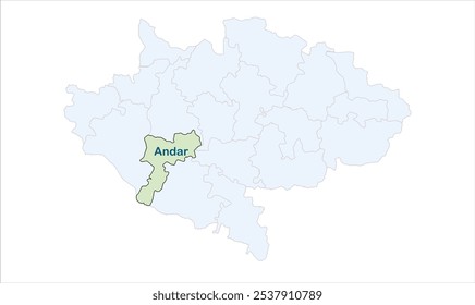 Mapa de Andar, Distrito de Siwan, Estado de Bihar, República de la India, Gobierno de Bihar, Territorio indio, India oriental, política, aldea, turismo