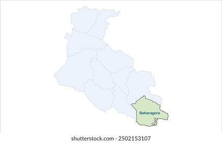 High reg of Baharagora map, Purbi Singhbhum District, Jharkhand state, Republic of India, Government of Jharkhand, Indian territory, Eastern India, politics, East Singhbhum