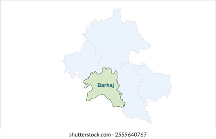 High reg of Barhaj map, Deoria District, Uttar Pradesh State, Republic of India, Government of  Uttar Pradesh, Indian territory, Eastern India, politics, village, tourism