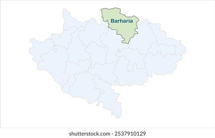 High reg of Barharia map ,Siwan District, Bihar State, Republic of India, Government of Bihar, Indian territory, Eastern India, politics, village, tourism
