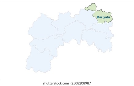 Hochregie von Bariyatu Karte, Latehar Bezirk, Jharkhand Bundesstaat, Republik Indien, Regierung von Jharkhand, indisches Territorium, Ostindien, Politik, Dorf, Tourismus