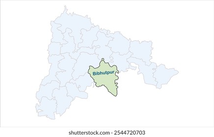 Mapa do distrito de Bibhutpur, Distrito de Samastipur, Estado de Bihar, República da Índia, Governo de Bihar, território indiano, Índia oriental, política, aldeia, turismo