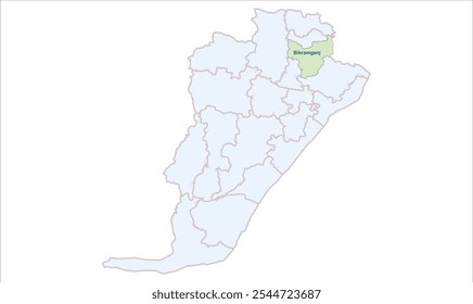 High reg of Bikramganj map, Rohtas District, Bihar State, Republic of India, Government of Bihar, Indian territory, Eastern India, politics, village, tourism