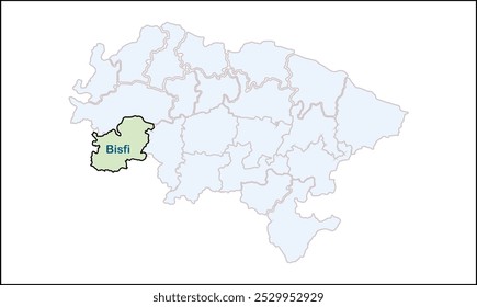 High reg of Bisfi map, Madhubani District, Bihar State, Republic of India, Government of Bihar, Indian territory, Eastern India, politics, village, tourism