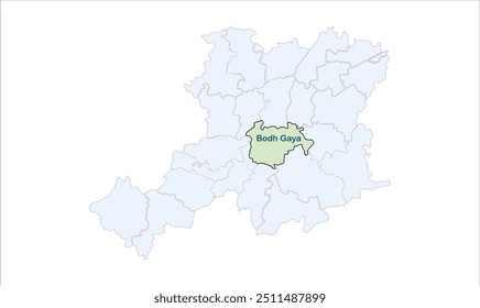 High reg of Bodh Gaya map Gaya District, Bihar State, Republic of India, Government of Bihar, Indian territory, Eastern India, politics, village, tourism