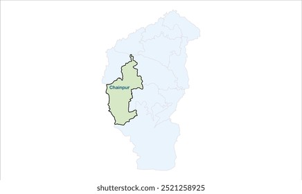 Mapa de Chainpur, Distrito de Kaimur, Estado de Bihar, República da Índia, Governo de Bihar, Território indiano, Índia Oriental, política, aldeia, turismo