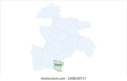 Alto reg del mapa de Dadi, distrito de Hazaribagh, estado de Jharkhand, República de la India, Gobierno de Jharkhand, territorio indio, India oriental, política, aldea, turismo