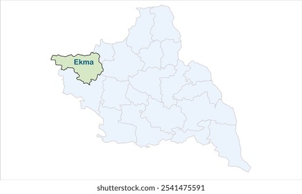 High reg of Ekma map ,Saran District, Bihar State, Republic of India, Government of Bihar, Indian territory, Eastern India, politics, village, tourism