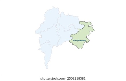 Mapa de Erki (Tamarll), distrito de Khunti, estado de Jharkhand, República da Índia, Governo de Jharkhand, território indiano, Índia Oriental, política, aldeia, turismo