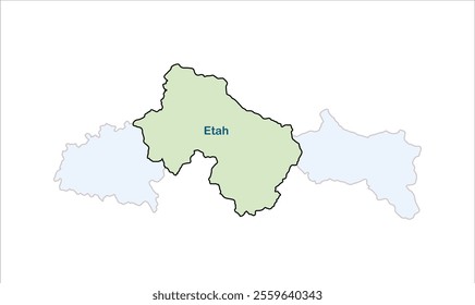 High reg of Etah map, Etah District, Uttar Pradesh State, Republic of India, Government of  Uttar Pradesh, Indian territory, Eastern India, politics, village, tourism