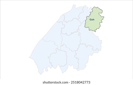 High reg of Goh map, Aurangabad District, Bihar State, Republic of India, Government of Bihar, Indian territory, Eastern India, politics, village, tourism