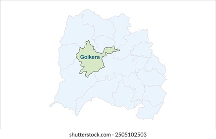 High reg of Goikera map, Pashchimi Singhbhum District, Jharkhand state, Republic of India, Government of Jharkhand, Indian territory, Eastern India, politics, village, tourism