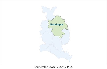 High reg of Gorakhpur map, Gorakhpur District, Uttar Pradesh State, Republic of India, Government of  Uttar Pradesh, Indian territory, Eastern India, politics, village, tourism