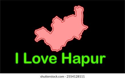 High reg of Hapur map, Hapur District,  Uttar Pradesh State, Republic of India, Government of  Uttar Pradesh , Indian territory, Eastern India, politics, village, tourism