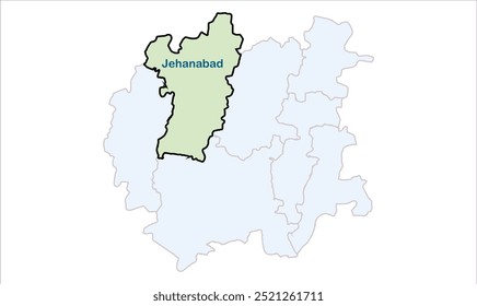 High reg of Jehanabad map, Jehanabad District, Bihar State, Republic of India, Government of Bihar, Indian territory, Eastern India, politics, village, tourism