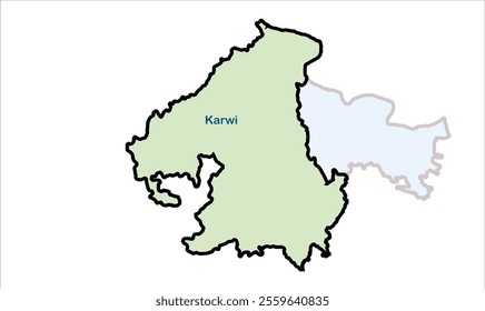 High reg of Karwi map, Chitrakooti District, Uttar Pradesh State, Republic of India, Government of  Uttar Pradesh, Indian territory, Eastern India, politics, village, tourism