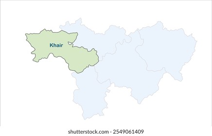 Hoher Reg von Khair map, Aligarh District, Uttar Pradesh State, Republik Indien, Regierung von Uttar Pradesh, Indisches Territorium, Ostindien, Politik, Dorf, Tourismus