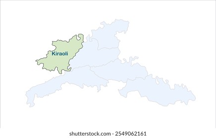 Mapa do Alto distrito de Kiraoli, Distrito de Agra, Estado de Uttar Pradesh, República da Índia, Governo de Uttar Pradesh, Território indiano, Índia Oriental, Política, aldeia, turismo