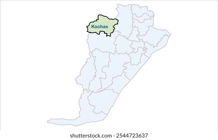 High reg of Kochas map, Rohtas District, Bihar State, Republic of India, Government of Bihar, Indian territory, Eastern India, politics, village, tourism