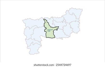 Alto distrito de Krityanand Nagar map, Purnia District, Bihar State, Republic of India, Governo de Bihar, Território indiano, Índia Oriental, política, aldeia, turismo
