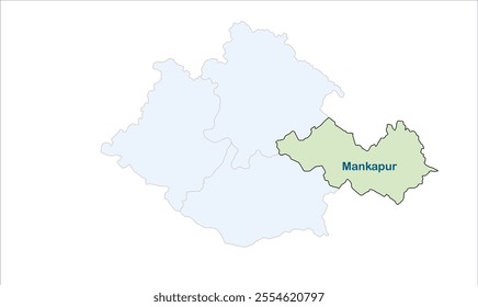 High reg of Mankapur map, Gonda District, Uttar Pradesh State, Republic of India, Government of  Uttar Pradesh, Indian territory, Eastern India, politics, village, tourism