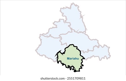 High reg of Mariahu map, Jaunpur District, Uttar Pradesh State, Republic of India, Government of  Uttar Pradesh, Indian territory, Eastern India, politics, village, tourism