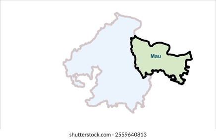 High reg of Mau map, Chitrakooti District, Uttar Pradesh State, Republic of India, Government of  Uttar Pradesh, Indian territory, Eastern India, politics, village, tourism