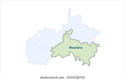High reg of Maudaha map, Hamirpur District,Uttar Pradesh State, Republic of India, Government of  Uttar Pradesh, Indian territory, Eastern India, politics, village, tourism