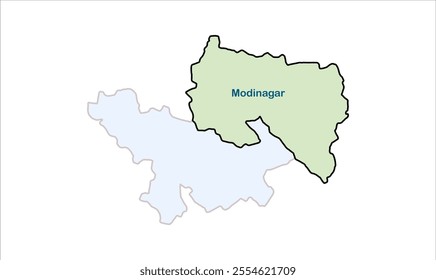 High reg of Modinagar map, Ghaziabad District,Uttar Pradesh State, Republic of India, Government of  Uttar Pradesh, Indian territory, Eastern India, politics, village, tourism