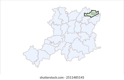 Mapa do distrito de Neem chak Bathani, distrito de Gaya, estado de Bihar, República da Índia, Governo de Bihar, território indiano, Índia Oriental, política, aldeia, turismo