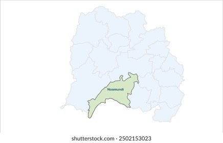 High reg of Noamundi map, Pashchimi Singhbhum District, Jharkhand state, Republic of India, Government of Jharkhand, Indian territory, Eastern India, politics, village, tourism